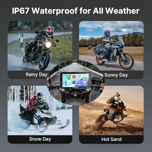 W602 6.25" Motorcycle CarPlay Android Auto Screen GPS Navigation