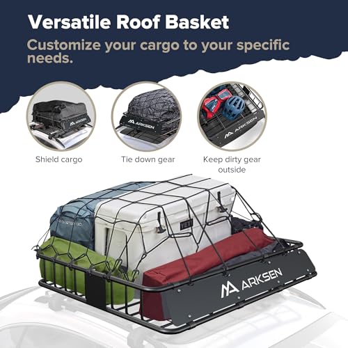 43" x 50" x 6" Extra Wide Roof Rack Basket (43" Cargo Rack)