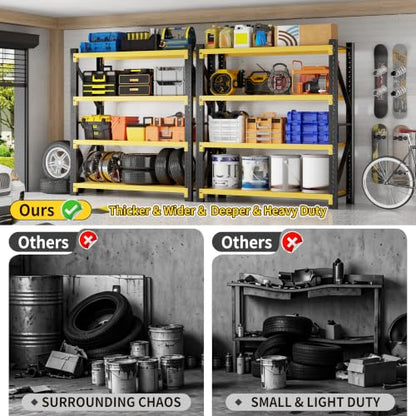 Metal Storage Rack (Black&yellow / 59.1"*23.7"*78.7")