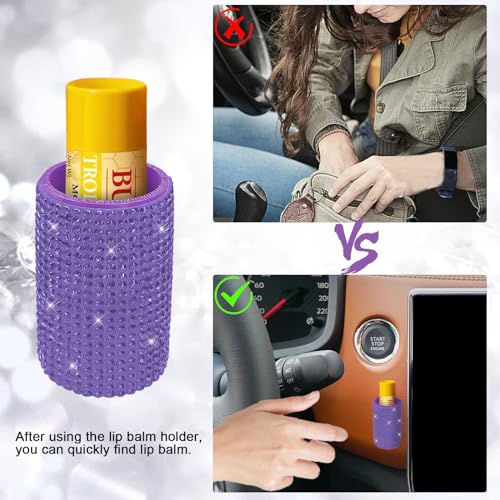 Upright Car Chapstick Holder (Purple)
