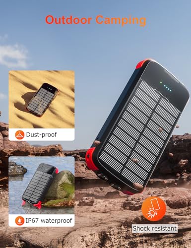 Solar Power Bank 40000mAh (Red)