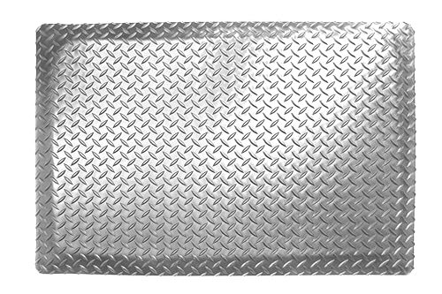 Rhi-no-Slip American Classic Diamond Plate Anti-Fatigue Mat 9/16 Thickness, Made in USA, Gray, 3' x 5' (Grey / 3' x 5')