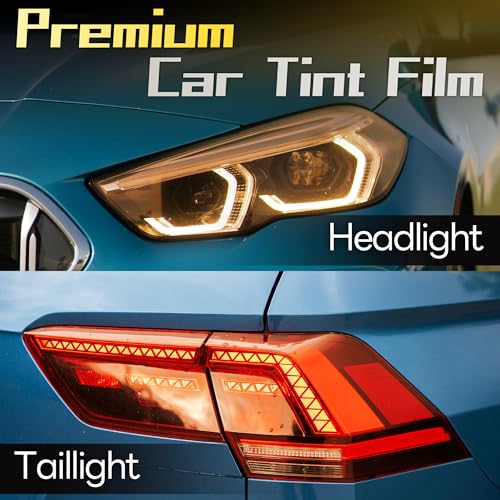 16 x 60 Inches Headlight Taillight Car Tint Vinyl Film (16in x 60in / Inferno Orange)
