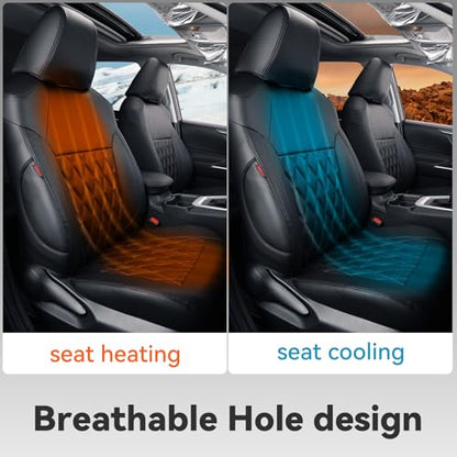 Camry Car Seat Covers Custom for Toyota 2025 2026 Camry (Leatherette(Black/Red) / 2025-2026 Camry Hybrid (XLE/XSE))