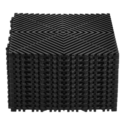 Interlocking Drainage Mat (Black / 12 x 12 inch)