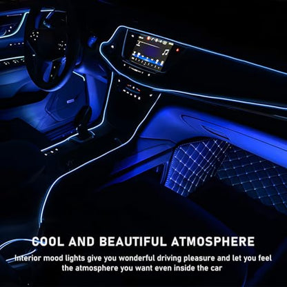 Car LED Strip Light (Connection Type: Cigarette Lighter / Blue-24 LEDs)