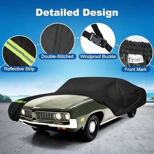 QUNSUNUS Car Cover for Ford Torino 1968 (for Ford Torino&Fairlane 2/4-Door)
