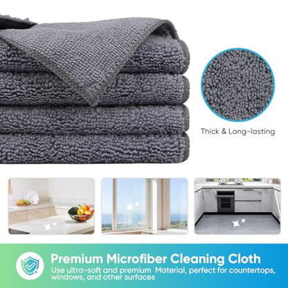 Grey Microfiber Cleaning Cloth (Grey)