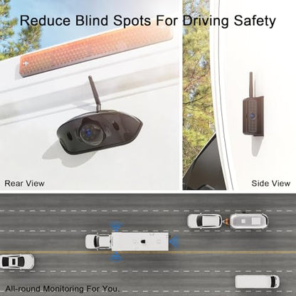 HD 1080P 7" Wireless 3 Backup Camera System for Furrion Pre (7" 3-Cam)