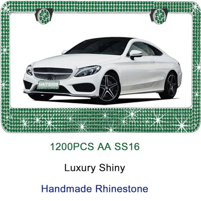 2 Pack License Plate Frames for Women (Green(2PCS))