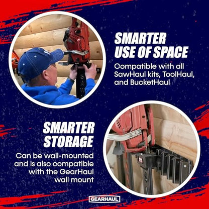 GearHaul SawHaul SnapLok Rotating Tractor Chainsaw Carrier (Rotating - Tractors / 20 Inch Scabbard / Black)