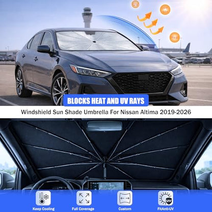 Car Windshield Sun Shade Umbrella for Nissan Altima 2019 (For Nissan Altima 2019-2026)
