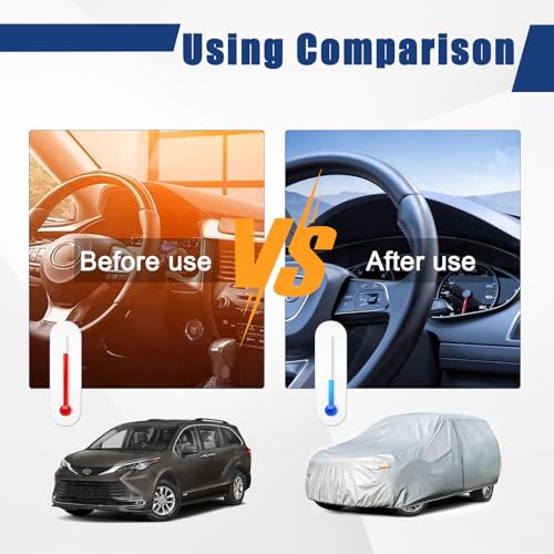 6 Layers Waterproof Car Cover for Toyota Sienna 1997 (LM-Silver / 91. Custom Fit Toyota Sienna)