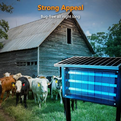 Heavy Duty Big Solar Bug Zapper Outdoor for 8000 sq.ft with 30W Solar Panel (30W for 8000 sq.ft)