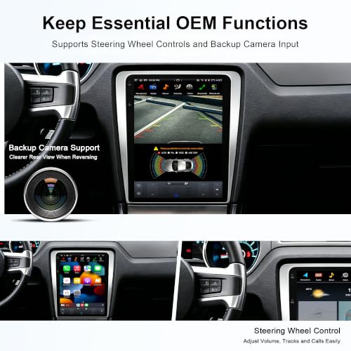 12.1 Inch IPS Android Car Stereo Radio Head Unit for Ford Mustang 2010 (PX3 Quad core 2G+32G AUTO & Manual A/C)