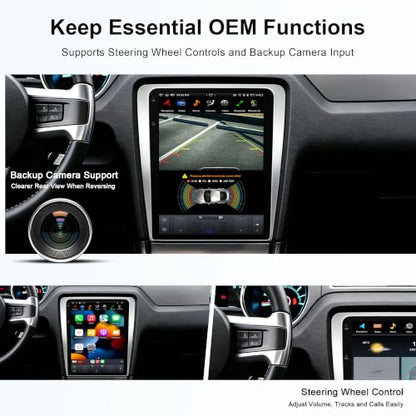 12.1 Inch IPS Android Car Stereo Radio Head Unit for Ford Mustang 2010 (PX3 Quad core 2G+32G AUTO & Manual A/C)