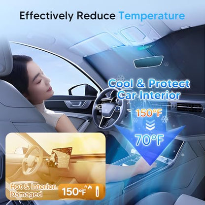Windshield Sun Shade Hyundai Santa Fe 2013 (FOR | Hyundai Santa Fe 2013-2018)