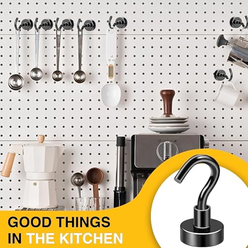Magnetic Hooks 100pcs 30lbs Cruise Essentials 2026 Magnet Hook Black (Black / 0.63in)