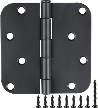 18 Pack Matte Black Door Hinges 4 Inch 5 (Matte Black-4 in / 18 Pack)