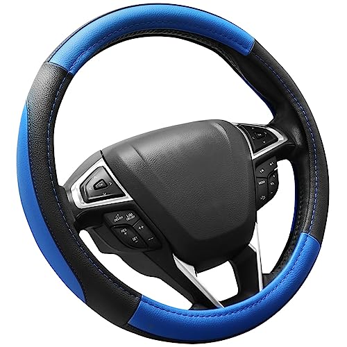 Steering Wheel Cover 14.5 (Standard size[14 1/2''-15''] / Black and Blue)