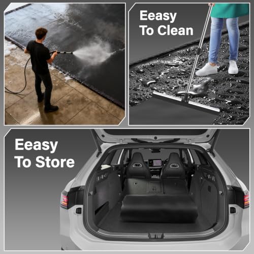 7'9" x 18' Garage Floor Mat 650 GSM Containment Mat for Under Car (7'9" x 18')