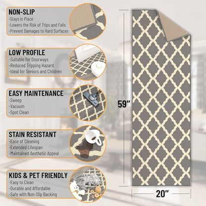 2x5 Kitchen Runner (Trellis Gray / 1'8" x 4'11" (Runner))
