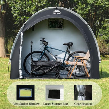 Outdoor Waterproof Bike Storage Tent Shed for 2 (5x7x5.6ft)