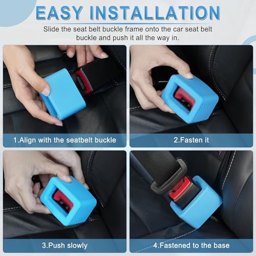 2PCS Seat Belt Buckle Holder (Blue)