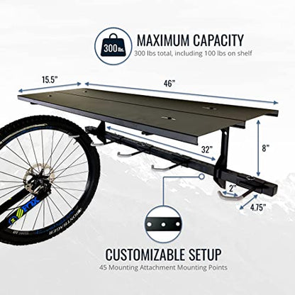 Bike Storage Rack with Shelf (5 Bike Rack + Shelf)
