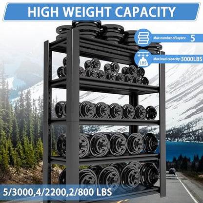 3000 LBS Capacity Metal Storage Rack 72" H x 48" W x 20" D