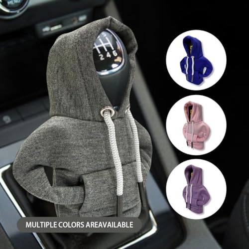 Car Gear Shift Hoodie Auto Shifter Knob Cover (Gray / 1 Pcs)