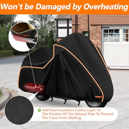 Motorcycle Cover for Honda Gold Wing GL1800 Tour 2001 (Black / for Honda GL1800/Gold Wing)