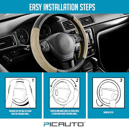 Steering Wheel Cover (Beige)