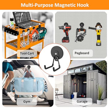 Strong Magnetic Hooks Heavy Duty (Black Hooks)