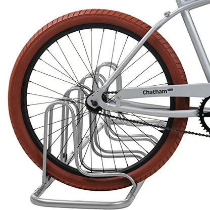 Stash Rack 4 Bike Floor Stand Bicycle Storage Organizer (Grey / 4 Bike)