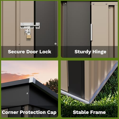 5x3 FT Outdoor Storage Shed (Brown / 5x3 FT)