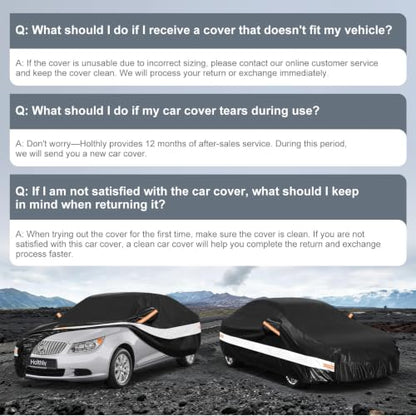 10 Layers Sedan Car Cover Custom Fit for Buick Lacrosse (Black Gray / Custom Fit for Buick LaCrosse)