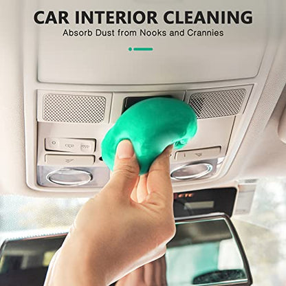 2Pack Cleaning Gel for Car Detailing Vent Cleaner Cleaning Putty Gel Auto Detail Tools Car Interior Cleaner Cleaning Mud for Cars and Keyboard Cleaner Cleaning Slime Green (Green 2 Pack)