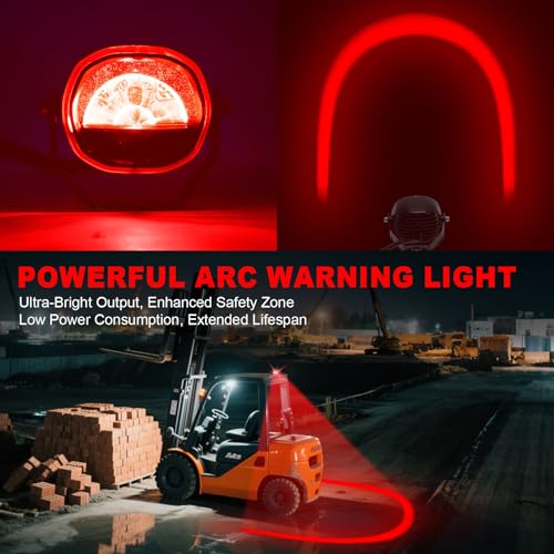 LED Forklift Arc Safety Light Red Warning Line Lamp for Industrial Lift (Red)