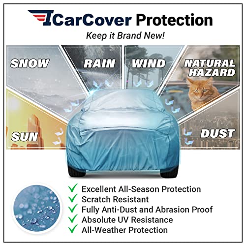 Car Cover Waterproof All Weather for 1976 (Sky Gray / 13. Chevette 1976-1987)
