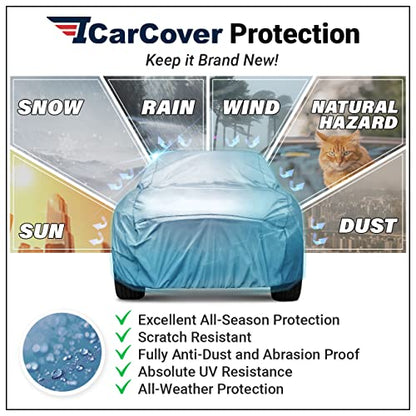 Car Cover Waterproof All Weather for 1976 (Sky Gray / 13. Chevette 1976-1987)