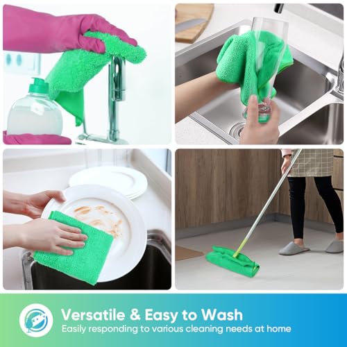 Green Microfiber Cleaning Cloth (Green)