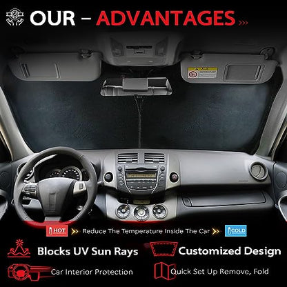 Windshield Sun Shade for Toyota Camry 2018 (for 2018-2024 Camry)