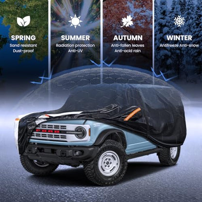 Multi Layer Car Cover Custom Fit for Ford Bronco 4 Door (Custom fit Ford Bronco 4 door / SUV car cover)