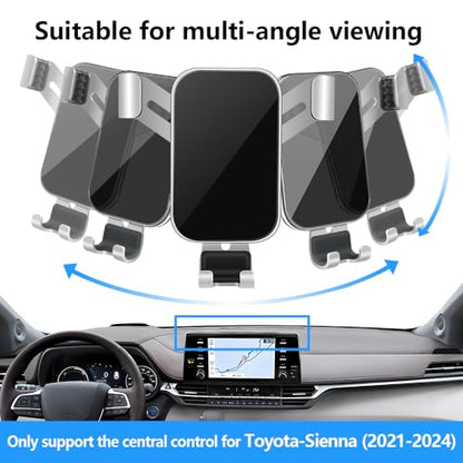 Car Phone Holder Center Console Organizer Tray for Toyota Sienna 2021 2022 2023 2024 [9 ([Tray&phone holder]for Toyota Sienna 2021-2024)