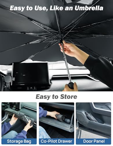 Windshield Sunshade Umbrella Compatible with Toyota RAV4 2019 (for RAV4)