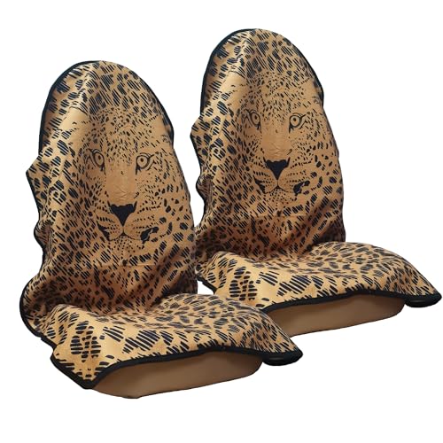 Car Seat Cover Protector Front Seats (2Pcs Front Seat Towel / Leopard)