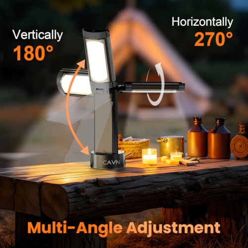 Rechargeable Camping Light with Tripod Stand (Black)