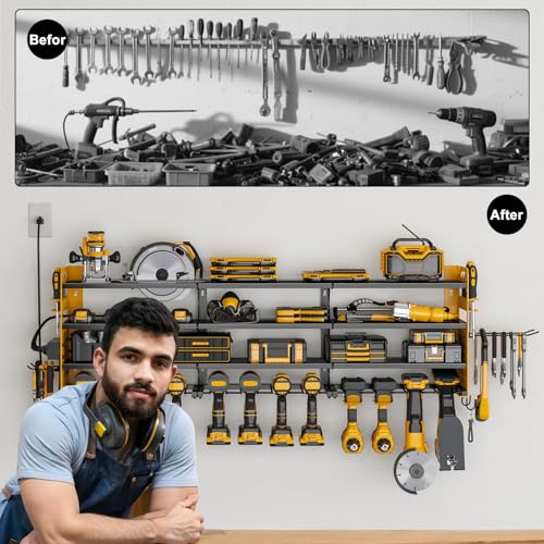 Power Tool Organizer Wall Mount (Yellow)