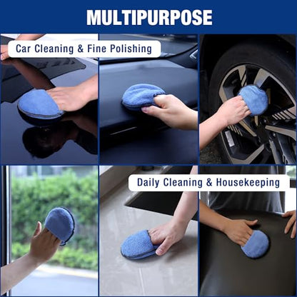 12 Pack Car Wax Applicator Pads with Finger Pocket